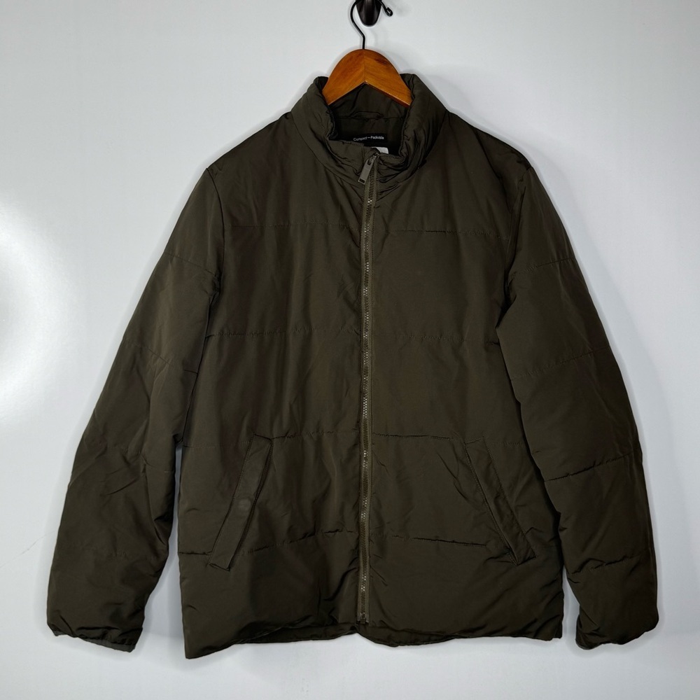 Frank & Oak Cyclone‎ Compact Packable Olive Green Puffer Coat Size Medium
